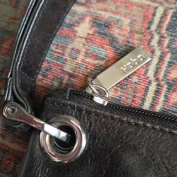 HOBO Black Leather Wristlet Clutch - Picture 2 of 9